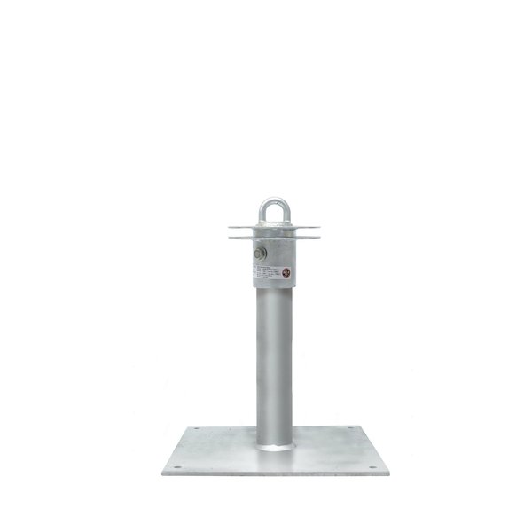 Super Anchor Safety CRA-4-18 HDG 18" 4-Way Sch 40 Riser with 52 Hole Base Plate. Requires 1054-G 4-Way Top Fixture 1033-4G